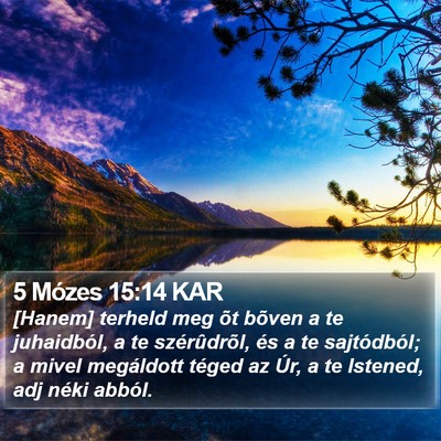 5 Mózes 15:14 KAR Bible Verse Image