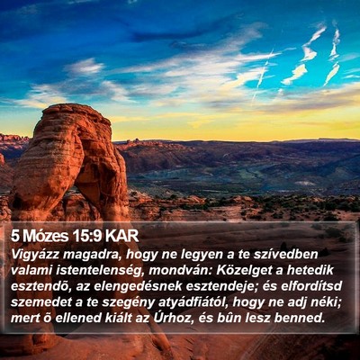 5 Mózes 15:9 KAR Bible Verse Image