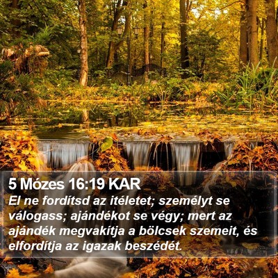 5 Mózes 16:19 KAR Bible Verse Image