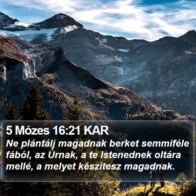 5 Mózes 16:21 KAR Bible Verse Image