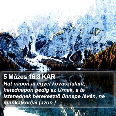 5 Mózes 16:8 KAR Bible Verse Image