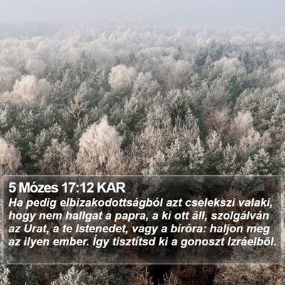 5 Mózes 17:12 KAR Bible Verse Image