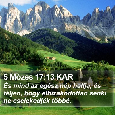 5 Mózes 17:13 KAR Bible Verse Image