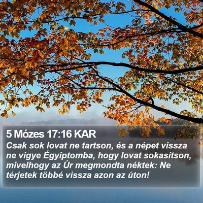 5 Mózes 17:16 KAR Bible Verse Image