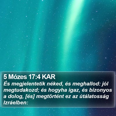 5 Mózes 17:4 KAR Bible Verse Image