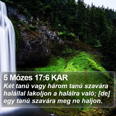 5 Mózes 17:6 KAR Bible Verse Image