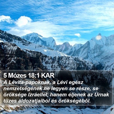 5 Mózes 18:1 KAR Bible Verse Image