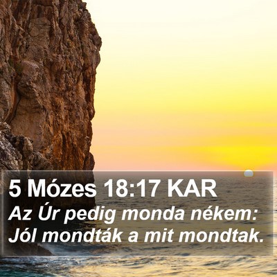 5 Mózes 18:17 KAR Bible Verse Image