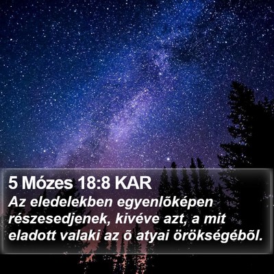 5 Mózes 18:8 KAR Bible Verse Image