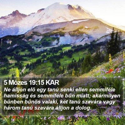 5 Mózes 19:15 KAR Bible Verse Image