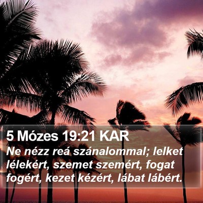 5 Mózes 19:21 KAR Bible Verse Image