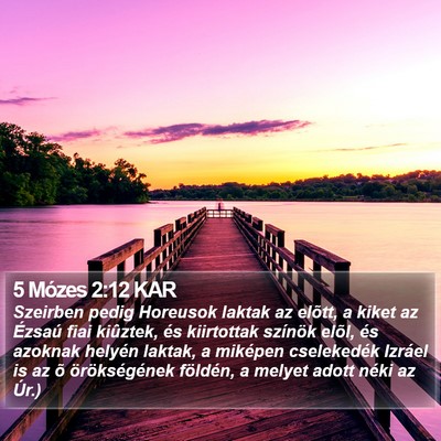 5 Mózes 2:12 KAR Bible Verse Image