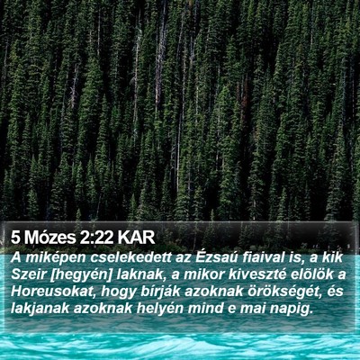 5 Mózes 2:22 KAR Bible Verse Image