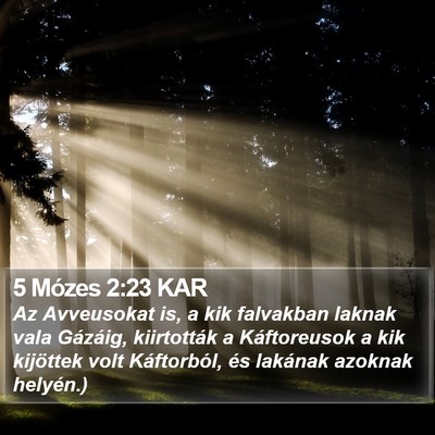 5 Mózes 2:23 KAR Bible Verse Image