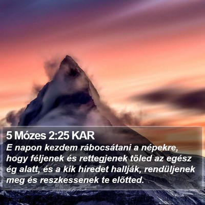 5 Mózes 2:25 KAR Bible Verse Image