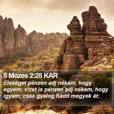 5 Mózes 2:28 KAR Bible Verse Image