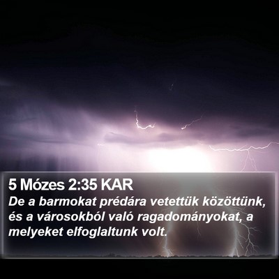 5 Mózes 2:35 KAR Bible Verse Image