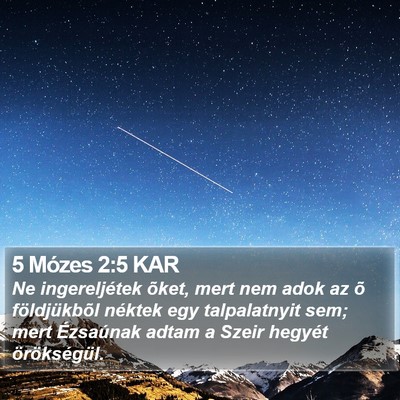 5 Mózes 2:5 KAR Bible Verse Image