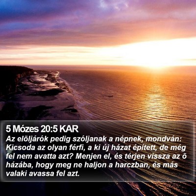 5 Mózes 20:5 KAR Bible Verse Image