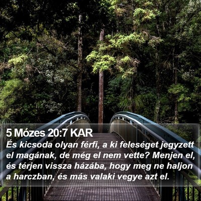 5 Mózes 20:7 KAR Bible Verse Image