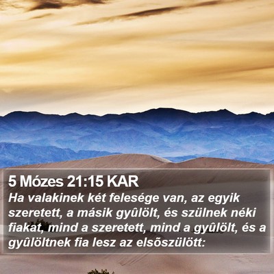 5 Mózes 21:15 KAR Bible Verse Image