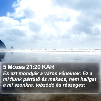 5 Mózes 21:20 KAR Bible Verse Image