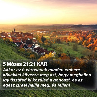 5 Mózes 21:21 KAR Bible Verse Image