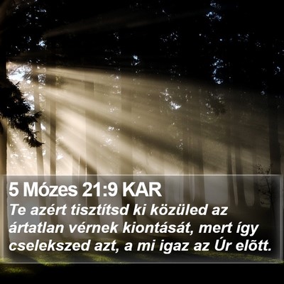 5 Mózes 21:9 KAR Bible Verse Image