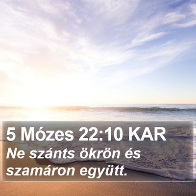 5 Mózes 22:10 KAR Bible Verse Image