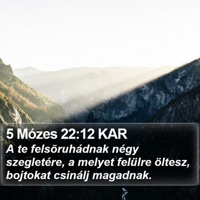 5 Mózes 22:12 KAR Bible Verse Image