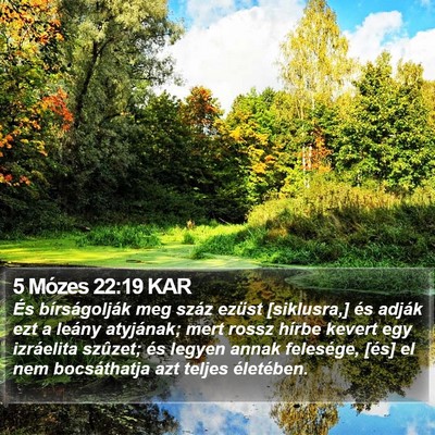 5 Mózes 22:19 KAR Bible Verse Image