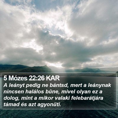 5 Mózes 22:26 KAR Bible Verse Image