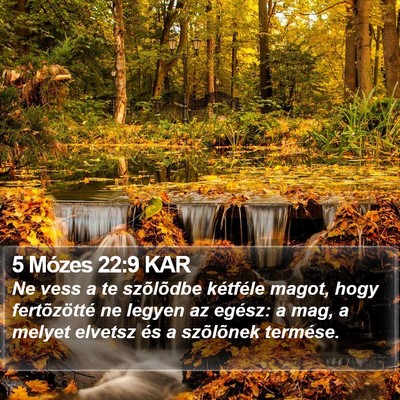 5 Mózes 22:9 KAR Bible Verse Image