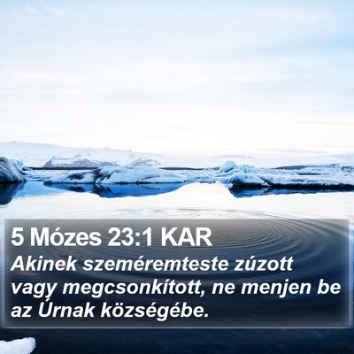 5 Mózes 23:1 KAR Bible Verse Image