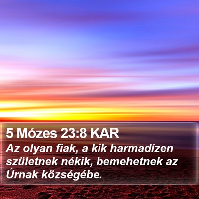 5 Mózes 23:8 KAR Bible Verse Image