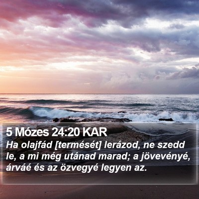 5 Mózes 24:20 KAR Bible Verse Image