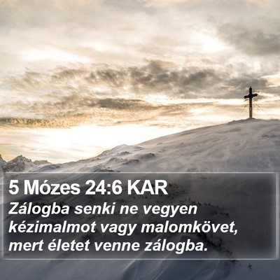 5 Mózes 24:6 KAR Bible Verse Image