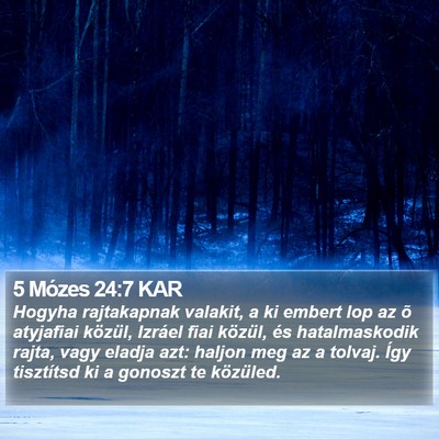 5 Mózes 24:7 KAR Bible Verse Image