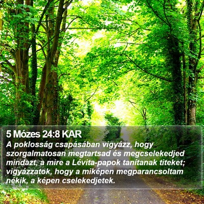 5 Mózes 24:8 KAR Bible Verse Image