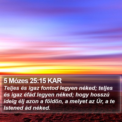 5 Mózes 25:15 KAR Bible Verse Image