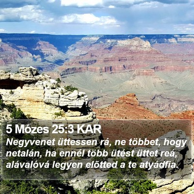 5 Mózes 25:3 KAR Bible Verse Image