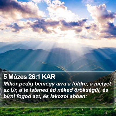5 Mózes 26:1 KAR Bible Verse Image