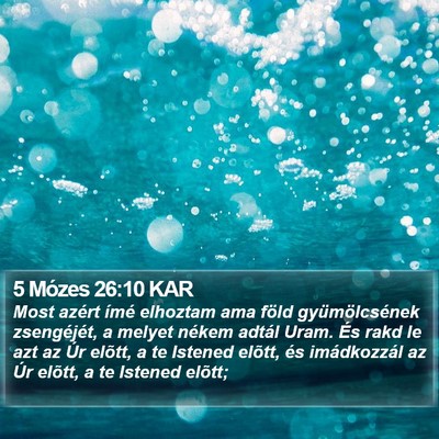 5 Mózes 26:10 KAR Bible Verse Image