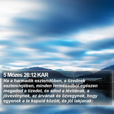 5 Mózes 26:12 KAR Bible Verse Image