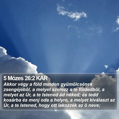 5 Mózes 26:2 KAR Bible Verse Image