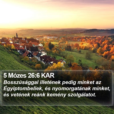 5 Mózes 26:6 KAR Bible Verse Image