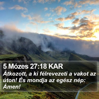 5 Mózes 27:18 KAR Bible Verse Image