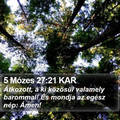 5 Mózes 27:21 KAR Bible Verse Image