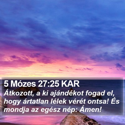 5 Mózes 27:25 KAR Bible Verse Image