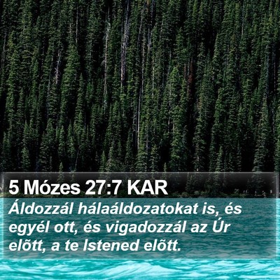 5 Mózes 27:7 KAR Bible Verse Image